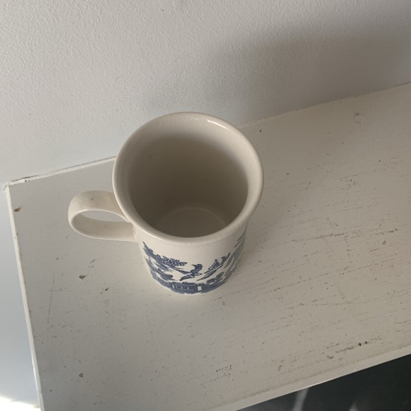 Churchill Blue Willow Coffee Mug White & Blue Made in England - Picture 6 of 10